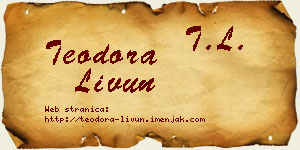 Teodora Livun vizit kartica
